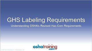 Free OSHA Training Tutorial  Understanding the GHS Labeling System [upl. by Abrams]