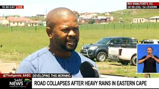 Heavy rains leave road collapsed between Cofimvaba and Ngcobo in the Eastern Cape [upl. by Temirf]