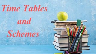 Mid Term Time Tables and Schemes [upl. by Ratcliff]