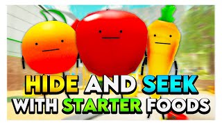 Roblox SECRET STAYCATION HIDE amp SEEK WITH STARTER FOODS 🥕 [upl. by Refinne111]