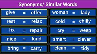 120 Synonyms in English English synonyms Similar words in English Common synonyms [upl. by Okeim]