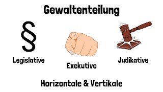 Gewaltenteilung einfach erklärt  Horizontale und Vertikale Gewaltenteilung [upl. by Publia333]