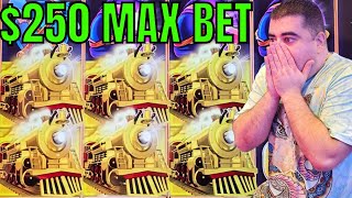 The MOST 250 Max Bet BONUSES You Have Ever Seen On All Aboard Slot [upl. by Pass]