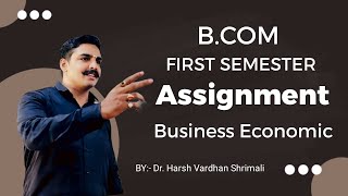 Bcom I sem Assignment Business Economics  English [upl. by Noicnecsa]