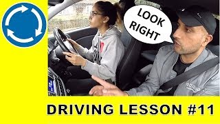 Her First Time on ROUNDABOUTS  Driving Lesson 11 [upl. by Aihsoj]