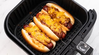 Air Fryer Chili Cheese Hot Dogs with Time amp Temp [upl. by Conner904]