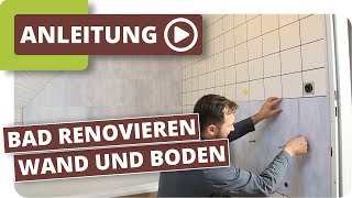 Bad neu gestalten  Boden und Wände im alten Badezimmer renovieren mit planeo [upl. by Thia]