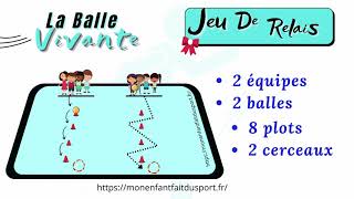 Règle du jeu de la Balle vivante jeu de relais sportif pour enfant [upl. by Fricke]