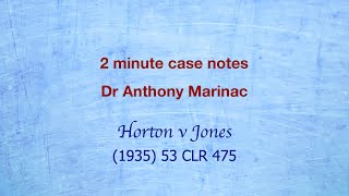 Horton v Jones Equity acts in personam [upl. by Ennayar]