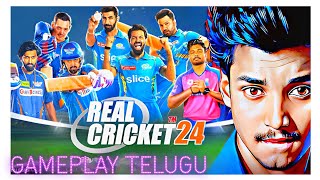 Realcricket 24 Gameplay In Telugu Siva Kishor Gaming [upl. by Jaclin]