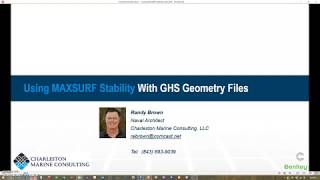 Using MAXSURF Stability with GHS Geometry Video 2 [upl. by Airal]