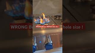 What happens when Orifice hole diameter is wrong appliancerepair gascooktop bosch thermador [upl. by Donelson747]