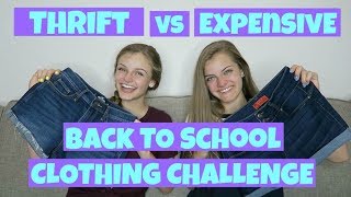 Thrift vs Expensive Back to School Clothing Challenge  Jacy and Kacy [upl. by Franci]