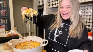 TRYING VIRAL BAKED MAC AND CHEESE RECIPE [upl. by Lundberg]