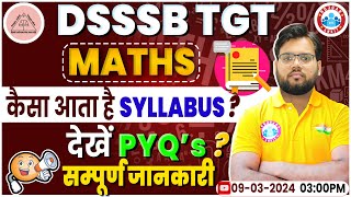 DSSSB TGT 2024  DSSSB TGT Maths PYQs TGT Maths Syllabus Full Details By Aakash Sir [upl. by Farlie]