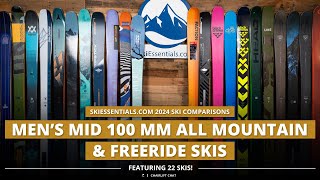 2024 Mens Mid100 mm Freeride Ski Comparison with SkiEssentialscom [upl. by Nilloc113]