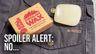 Is Fjallraven G1000  Greenland Wax really water resistant [upl. by Aizan475]