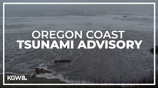 Visitors warned to stay off Oregon beaches during tsunami advisory [upl. by Chapin]