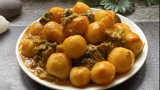 Basale pundi  Masala pundi  steamed riceballs amp malabar spinach recipe [upl. by Redyr366]