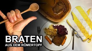 Rinder Braten aus dem Römertopf Mit Soße Das müsst ihr probieren [upl. by Mano578]