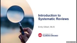 Introduction to Systematic Reviews webinar Summer 2023 [upl. by Judah]