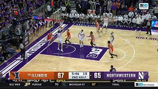 Matthew Nicholson Highlights vs Illinois  Northwestern Mens Basketball  12424 [upl. by Oralee]