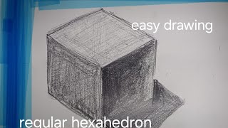 drawing regular hexahedron [upl. by Aileve]