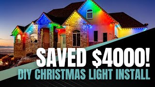 DIY Permanent Christmas Holiday LED Light Installation Using metal track ETOP RGBW LED and WiFi [upl. by Dayiz]