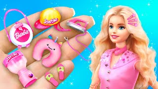 Barbie on Vacation 30 Miniature DIYs for Dolls [upl. by Mendy]