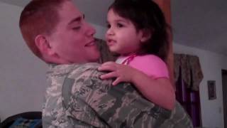 Airmen Basic Surprises his daughter on Thanksgiving [upl. by Ellezig]