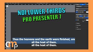 Lower Thirds From Pro Presenter 7 Using NDI To Wirecast [upl. by Nagn]