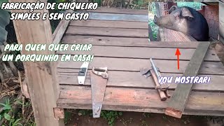 FAZER CHIQUEIRO DE PORCO SIMPLES E BARATO [upl. by Capp269]