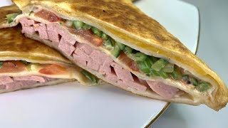 Tortilla wrap recipe  homemade  Easy chicken wrap😋 [upl. by Ayhdnas]