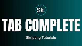 How to add Command TAB COMPLETIONS  Skripting Tutorials [upl. by Esor]