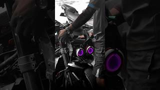 RC head light modified 👀 RGB colour 🌈 Ktm RC 390 🤍 rc390 ytshorts shorts viralshorts [upl. by Wendye]