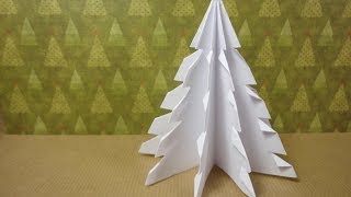 How to Make a 3D Paper Xmas Tree DIY Tutorial [upl. by Ekusuy]