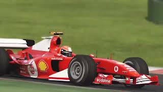 Ferrari F2004 F1 Car Imola Hot Lap [upl. by Ynitsed]