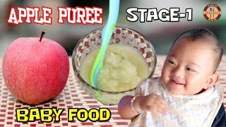 Best Food For Babies  APPLE PUREE  Stage 1 46 months  Healthy Food For Babies [upl. by Hally]