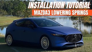 Corksport Lowering Springs Install on 2021 Mazda3 Turbo Hatch [upl. by Balliett]