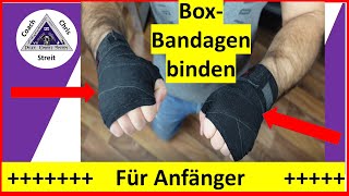 Boxbandagen korrekt binden  Basic Version [upl. by Cartie]