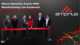 Amprius Expands StateoftheArt Silicon Nanowire Anode Megawatt Hour Manufacturing Line [upl. by Ashly10]