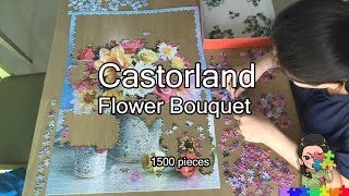 13 Castorland Puzzle 1500 pieces  Flower Bouquet Jigsaw Timelapse [upl. by Anizor830]