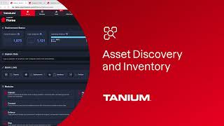 Tanium Solution Demo Asset Discovery and Inventory [upl. by Kurtzig]