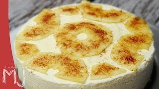 TARTA DE PIÑA  Sin horno fácil y refrescante [upl. by Ynos320]