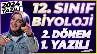 12Sınıf Biyoloji 2Dönem 1Yazılı 2024 yazılı biyoloji [upl. by Asilahs]