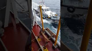 도선사 하선 pilot ladder 이용 2Harbour pilot disembarkation from vessel in KRPUS2 [upl. by Moscow]