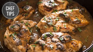 Chicken Marsala Recipe  Chef Tips [upl. by Roux]