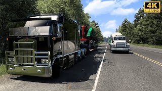 ATO Drive Kenworth Bullnose Double Sleeper truck from Longview to Lufkin in ATS  Gameplay 4k [upl. by Yendic]