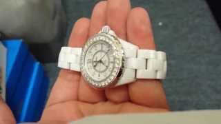 Copy of Chanel j12 33mm Diamond watch white ceramic [upl. by Otina]