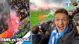 THE MOMENT MALMÖ WIN THE LEAGUE after match abandoned [upl. by Nnaycnan918]